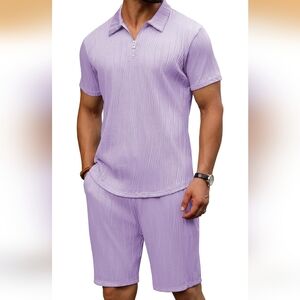 Men's Lavender Short Sleeve Set